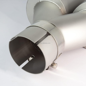 Xuante - Punta de escape doble esmerilada en Y de acero inoxidable 304 de alta calidad de 2.5 pulgadas <span class=keywords><strong>para</strong></span> tubo de escape <span class=keywords><strong>Akrapovic</strong></span> - Product Image 5