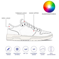 Chaussures tendance à semelles épaisses personnalisées, semelles de chaussures à coussin d'air, chaussures de skate vierges pour hommes, design original, prix d'usine