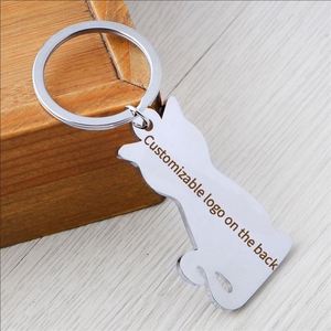 Custom Logo <b>Cat</b> Keychain Zinc Alloy Laser-Engraved Pendant for Bags & Car Keys Wholesale MOQ 50pcs - Product Image 5