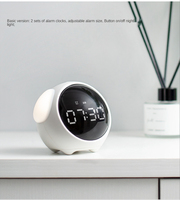 Nouveautés Minimalisme Réveil électronique rechargeable pour enfants Réveil mignon avec haut-parleur et veilleuse