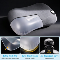 Oreiller de camping gonflable pleine grandeur avec chambre à air en TPU et housse en soie de lait pour les voyages en plein air, la tente et la voiture