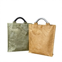 Sac à main plissé ultra-léger personnalisable en Tyvek DuPont imperméable et lavable avec fermoir magnétique pour les trajets quotidiens