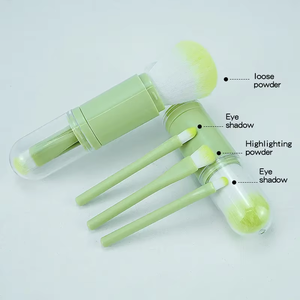 Beauty Planet ชุดแปรงแต่งหน้าแบบพกพาแบบ4 in 1ขนาดเล็กฉลากส่วนตัว - Product Image 5