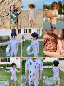 Trajes de baño con estampado de dibujos animados para niños, bañadores infantiles de alta calidad con protección <span class=keywords><strong>solar</strong></span>, venta al por mayor - Product Image 4