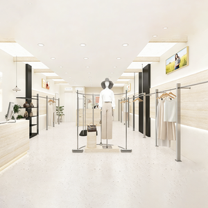 Стеллаж для демонстрации одежды напрямую от производителя, металлическая вешалка для магазина одежды, настенная витрина для розничной торговли, стенд для демонстрации одежды - Product Image 1