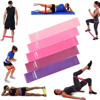 Bandas Elásticas de Resistencia de Látex Antideslizantes con Logotipo Impreso para Estiramiento y Ejercicio en Casa para Gimnasio y Fitness
