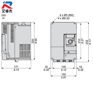 Nuevo convertidor de frecuencia original ATV310HU75N4E trifásico, serie ATV310, 380-460V, 7.5kW, 3 fases - Product Image 3