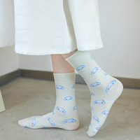 Chaussettes mi-mollet pour femmes - Coton, Cartoonish, Mignon, Polyvalent, Haute qualité, Chaussettes tendance