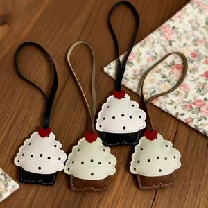 PU Leather Cupcake <b>Bag</b> <b>Charm</b> Cute Cupcake Keychain <b>Charm</b> Leather Handbag & Purse <b>Charm</b> Cup Cakes Pendant - Product Image 2