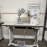 Machine à coudre industrielle Juki PLC-2760-7 à point noué, 2 aiguilles, entraînement unisson, pied entraîneur, pour cuir et sièges de voiture
