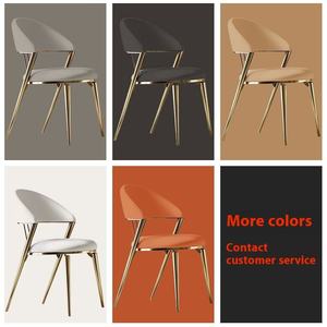 Chaise de salle à manger décontractée moderne avec dossier, luxe accessible pour la maison et les petits appartements, style scandinave, métal - Product Image 4