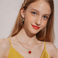 Collier pendentif plaqué or HOVANCI, délicat et coloré, avec zircon CZ, collier Cœur de l'océan Titanic pour mariée