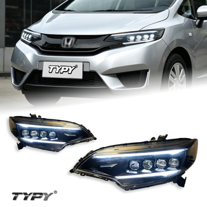Conjunto de Faros Delanteros TYPY para Honda Fit GK5 2014-2020, Conversión de Lentes LED con Luz Diurna y Señales de Giro Secuenciales - Product Image 1