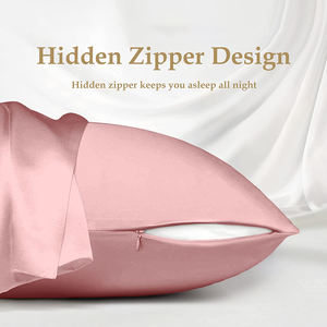 髪と肌のための100% マルベリーシルクピローケース、両面19 Mommeリアルシルク、隠しジッパーピュアシルクベッドピローケースカバー - Product Image 3