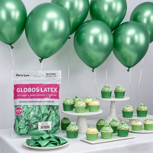 Palloncini in Lattice Party Love 30cm Verde Cromato di Alta Qualità per Decorazioni di Compleanno - Product Image 4