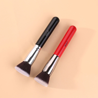 Pinceau de maquillage pour fond de teint, pinceau plat pour le visage, pinceau pour le blush liquide et la poudre
