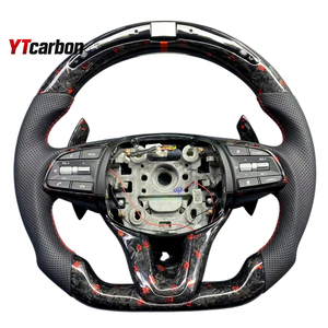 <span class=keywords><strong>Volante</strong></span> <span class=keywords><strong>Deportivo</strong></span> <span class=keywords><strong>de</strong></span> Fibra <span class=keywords><strong>de</strong></span> Carbono Real Personalizado Estilo Racing YTcarbon para Genesis G70 G80, Accesorios Interiores para Auto - Product Image 4