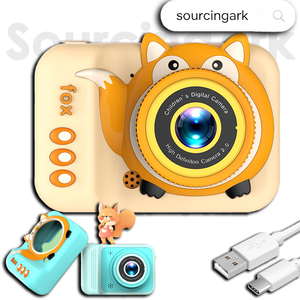 SourcingArk Kids Digital <b>camera</b> with OTG Fox Design <b>Camera</b> for Kids Full HD 1080P 48MP <b>Toddlers</b> Toy Retro Toy <b>Camera</b> Q3 - Product Image 1