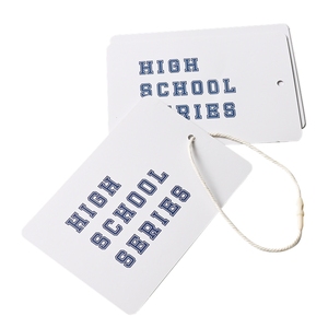 2025 Neuankömmling Benutzer definiertes Logo Papier HangTags <span class=keywords><strong>Business</strong></span> Printed <span class=keywords><strong>T</strong></span>-<span class=keywords><strong>Shirt</strong></span> Jacken Taschen Schuhe Kleidungs etiketten Tag Karte Kleidung HangTag - Product Image 6