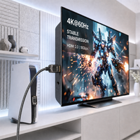 Câble en gros haute vitesse 18 Gbit/s HDR pour Ultra HD 4K, gaine en aluminium et PVC, pour projecteur et lecteur DVD