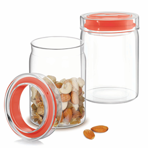 Square Glass Food Storage <b>Jars</b> with Lids Set Perfect for Pasta <b>Cookie</b> Nuts Organize Your Kitchen with Tidy and Clean - Product Image 1