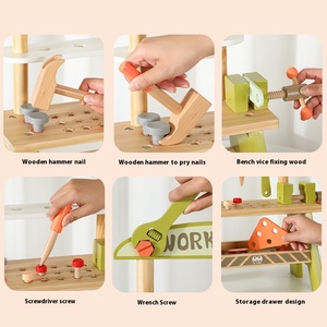 Table à outils d'établi verte incluse Playhouse en bois pour <span class=keywords><strong>enfants</strong></span> avec jouets d'entraînement manuel de capacité cérébrale modèle jouet pour <span class=keywords><strong>enfants</strong></span> - Product Image 5