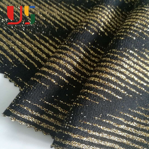 Shaoxing वस्त्र बाजार नरम हाथ लग रहा है आरामदायक 60% एन 35% M 5% सपा के लिए lurex बुनना नायलॉन कपड़े शाम पोशाक - Product Image 2