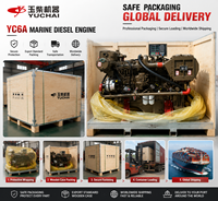 Moteur diesel marin SCDC Yuchai YC6A220C 220 CV 2300 tr/min 6 cylindres turbocompressé refroidi par intercooler pour la propulsion de bateaux de pêche