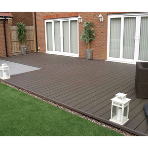 Grano recto Balcón Piso decorativo Naranja Wpc Madera Compuesto Decking Gris claro Enclavamiento Decking al aire libre - Product Image 3