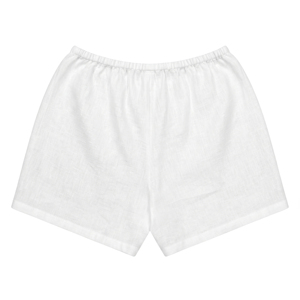 Anjie Pantaloncini Bianchi in Lino da Donna con Logo Personalizzato OEM ODM, Elastico in Vita con Coulisse, Etichetta Privata, Pantaloncini Casual Estivi da Spiaggia, Vendita all'Ingrosso - Product Image 2