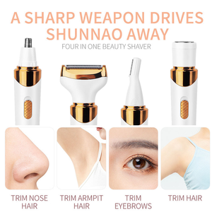 Afeitadora Recargable Multifuncional 4 en 1, Kit de Depilación para Mujer, Depiladora Facial Inalámbrica, Indolora - Product Image 5