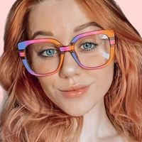Gafas Ópticas Cuadradas Grandes Unisex, Montura de Gafas con Protección Anti Luz Azul, Personalizadas para Hombres y Mujeres