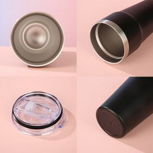 Mug à <span class=keywords><strong>café</strong></span> isotherme personnalisé en acier inoxydable de 16 oz avec doublure en céramique et poignée, idéal pour boissons froides, cadeau d'affaires, tasses à sublimation - Product Image 3