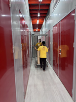 Paredes divisorias modulares de buena calidad, Unidad de autoalmacenamiento prefabricada de acero de diseño moderno, instalación de autoalmacenamiento a la venta