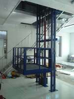 Ascenseur de fret d'entrepôt Leopard SJD, élévateur de marchandises 2t, 2 étages, pour sous-sol d'usine, montage mural, entraînement hydraulique, télécommande sans fil