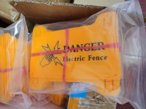 Elektrikli çit işareti 10 ''x 5.7'' inç oluklu plastik işareti-dikkatli elektrikli çit işareti uyarı - Product Image 4