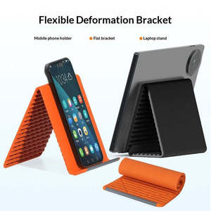 Hot Sale Waterproof Portable Folding Phone Bracket Flexible Silicone <b>Tablet</b> <b>Stand</b> Desktop Mount for Video Call Live Stream - Product Image 4