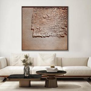 Peinture sur toile texturée faite à la main, art mural abstrait Wabi Sabi, nature morte, encadrée, design d'intérieur de luxe, décoration d'hôtel, décoration de maison - Product Image 1