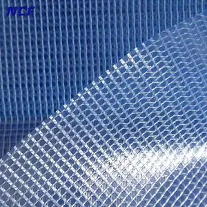 NCF Anti- UV waterproof clear crystal pvc plastic transparent mesh tarpaulin fabric for agricultural greenhouse