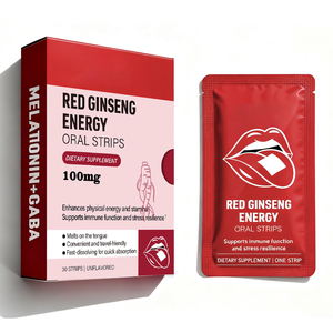 Bandes de ginseng rouge à dissolution orale, sans <span class=keywords><strong>eau</strong></span> nécessaire, pour le travail matinal, le travail tardif, les voyages, les trajets en train, les adultes - Product Image 1