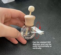 Diffuseur d'arômes créatif en verre vide pour voiture, motif dessin animé de Noël, pour huiles essentielles, cadeau de fêtes