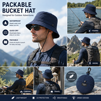 Nouvel arrivage : Chapeau bob pliable et imperméable, séchage rapide, respirant, protection solaire, avec sangle sous le menton
