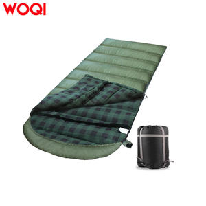 Saco de dormir tipo sobre para adultos Woqi, 200 cm de longitud, color verde militar, resistente al viento, para 3 estaciones, camping, senderismo al aire libre - Product Image 4