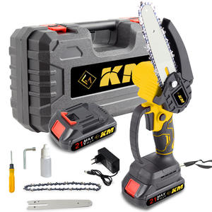 Tronçonneuse sans fil Km 4 pouces, alimentée par batterie au lithium, outil de coupe d'arbres portable pour extérieur, avec étui et accessoires - Product Image 4