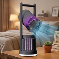 Lampe anti-moustiques UV rechargeable 3-en-1 pour le camping en extérieur, lutte électrique contre les nuisibles, alimentation USB, construction robuste