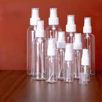 Flacon pulvérisateur transparent en PET 10ml-100ml pour maquillage, hydratant, brume fine, petit arrosoir avec tête de pulvérisation, flacon cosmétique