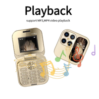 Teléfono Móvil I17 Pro Mini con Función Flip, Doble SIM, Teclado Físico, Diseño Plegable Retro Compacto, Apto para Personas Mayores, Fácil de Usar