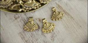 Charmes en laiton en spirale magnifiques, charmes en laiton bruts, charmes plaqués argent, charmes pour la fabrication de macramé et de bijoux, 18*14mm - Product Image 3