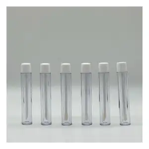 Lip Balm Tubes Round Lip Gloss For Cosmetics Flip Top Applicator Eye Cream Face Wash Soft Cosmetic Squeeze Plastic Tube