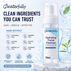 <span class=keywords><strong>Limpiador</strong></span> Facial <span class=keywords><strong>Hidratante</strong></span> con Ceramidas de Marca Privada, Repara la Barrera Cutánea, Espuma Limpiadora Facial al por Mayor para Piel Normal a Seca, 150 ml - Product Image 4